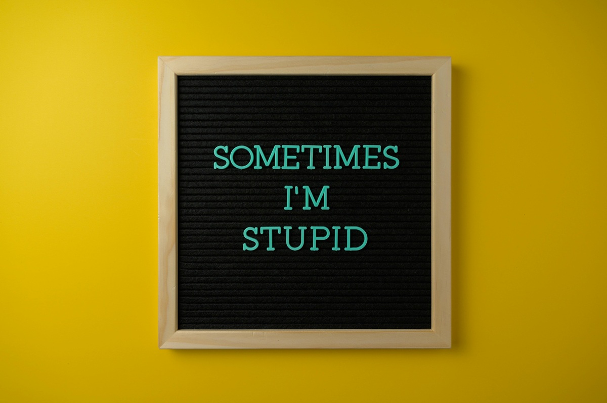 Picture that stays "Sometimes I'm Stupid"