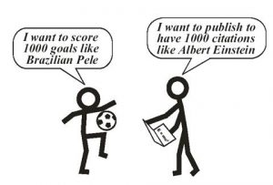 impact factor - football vs. academic writing