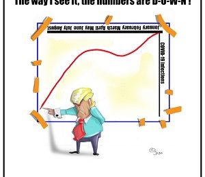 Trump with Corona charts