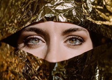 woman in tin foil