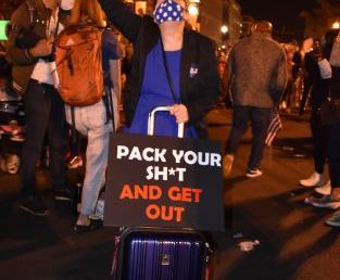 protester against Trump