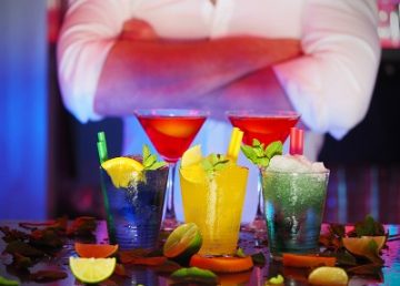 drinks on a bar