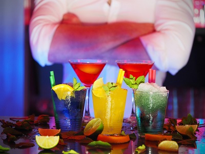 drinks on a bar