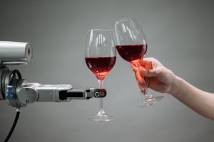 AI with wineglass