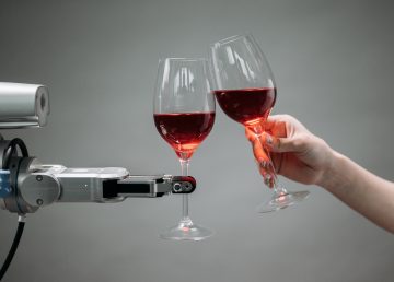 AI with wineglass