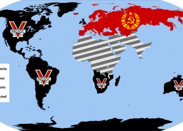 Map of powers in Orwell's 1984