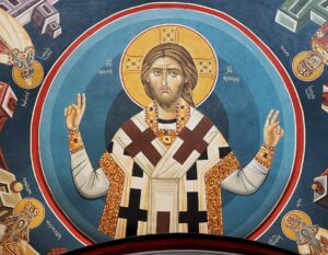 Roof fresco of Pantokrator, Nativity of the Theotokos Church, Bitola, North Macedonia